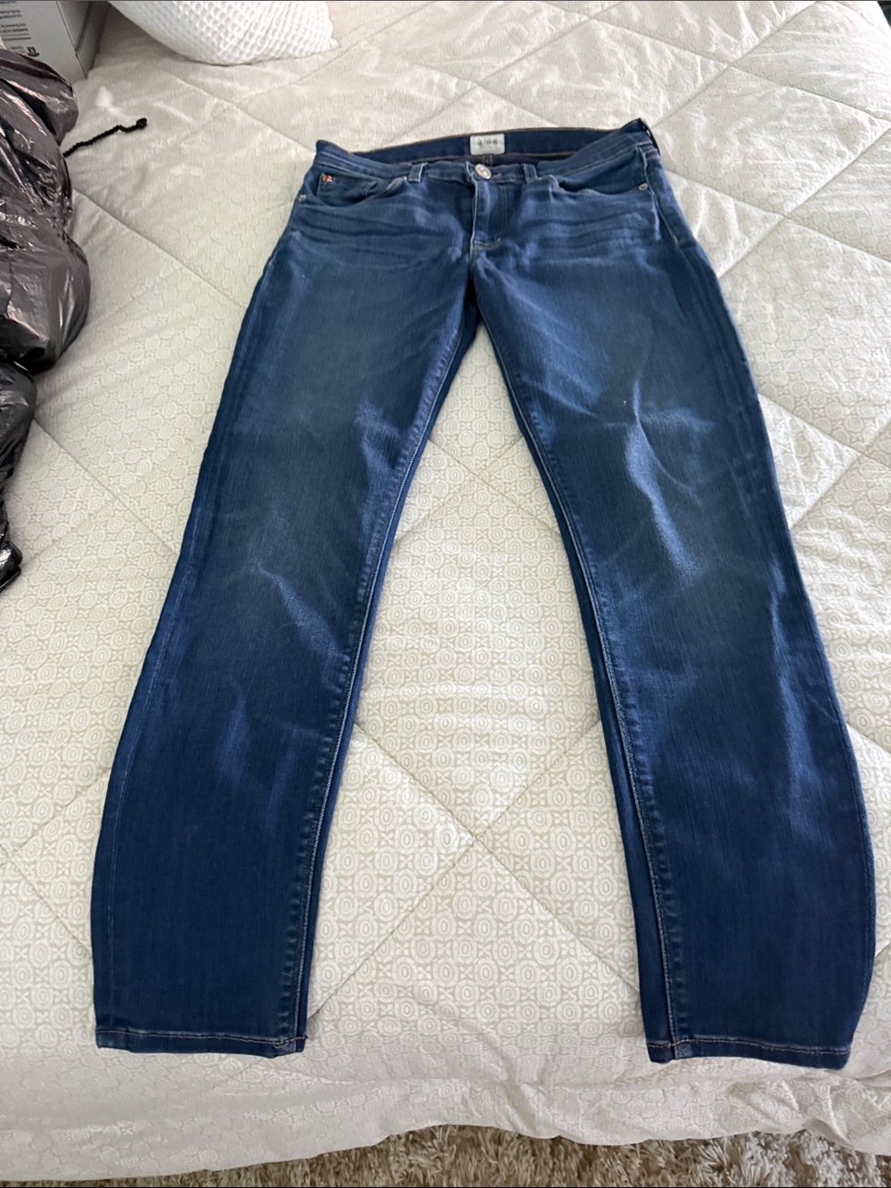 Hudson Jeans Straight-Leg Dark Blue Denim
